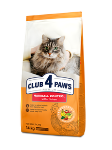 Сухий корм для котів Club 4 Paws Premium виведення шерсті 14 кг