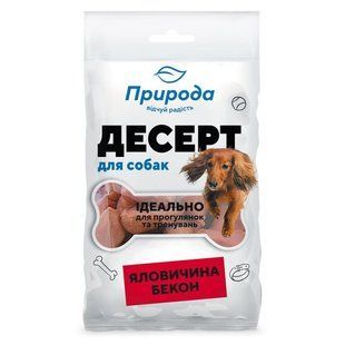 Ласощі Природа Десерт &laquo;Яловичина-бекон&raquo; для собак, 100 г
