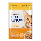 Вологий корм CAT CHOW Adult для дорослих котів, шматочки в желе, з куркою та цукіні, 85 г