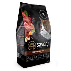 Savory Adult Cat Sensitive Digestion Lamb & Turkey 400г арт.30075