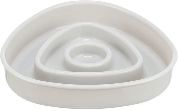 Миска Trixie Повільне годування для котів, 15х15 см, 350 мл (сіра)