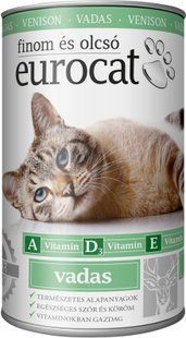 Корм вологий EuroCat Venison для котів шматочки в желе з олениною 415 г