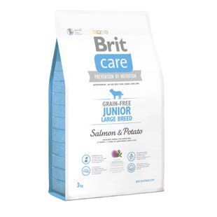 Сухий корм для собак Brit Care Grain Free Junior Large Breed Salmon and Potato 3кг арт.132722/510108