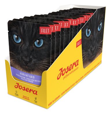 Вологий корм для дорослих котів Josera Filet Huhn mit Kalb філе курка з телятиною 70 г