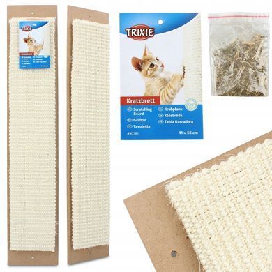 Дряпки для котів Дряпки для котів Дряпка Trixie Scratching Board для котів, плоска, бежева, 11х56 см