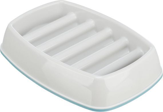 Миска Trixie Повільне годування для котів, 21х14 см, 250 мл (сіра)
