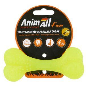 Іграшка AnimAll Fun кістка для собак, жовта, 12 см