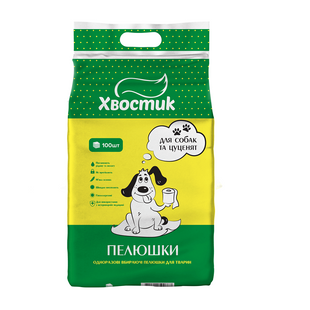 Пелюшки Хвостик для собак і цуценят, 60&times;90 см, 100 шт