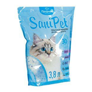 Наповнювач SD SaniPet для котячого туалету Природа Sani Pet силікагелевий, 3,8 л