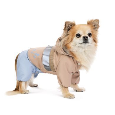 Одяг Одяг Дощовик Pet Fashion Tina для дівчаток розмір L бежевий/блакитний