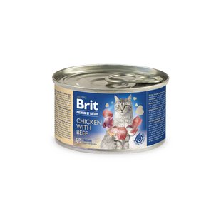 Brit Premium by Nature Cat Chicken & Beef 200г арт.100614