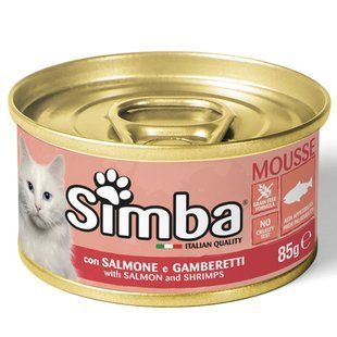 Вологий корм для котів SIMBA Cat Wet лосось та креветки 85 г