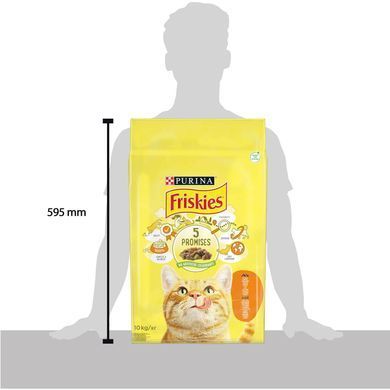 Сухий корм FRISKIES для дорослих котів, з куркою та овочами, 10 кг