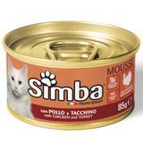 Вологий корм для котів SIMBA Cat Wet курка та індичка 85 г