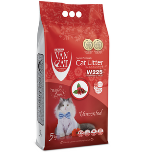 Наповнювач для туалету Van Cat Бентонітовий наповнювач VanCat Unscented без запаху для котячого туалету, 5 кг