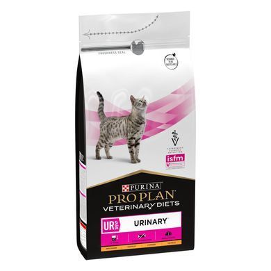 Лікувальні дієти для котів Сухий дієтичний корм PRO PLAN VETERINARY DIETS UR Urinary для дорослих котів для розчинення та зниження утворення струвітних каменів, з куркою, 1,5 кг