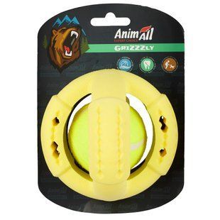 Іграшки для собак AnimAll GrizZzly АнімАлл Грізлі Іграшка для собак тенісний м'яч L, 11,2 см, жовтий