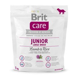 Сухий корм для собак Brit Care Junior Large Breed Lamb and Rice 1кг арт.132705/509850