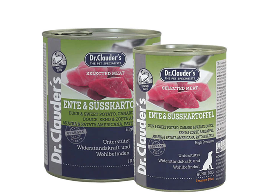 Вологий корм для собак Dr.Clauder's Selected Meat Duck & Sweet Potato качка та солодка картопля 400 г