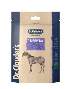 Ласощі для собак Заохочувальні тренувальні ласощі Dr.Clauder's Trainee Snack Horse, 80 г, Органічні кубики з конини для собак та котів