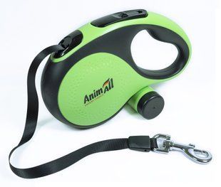 Амуніція для собак AnimAll Рулетка-повідець з диспенсером ХL до 50 кг/8 метрів, зелена