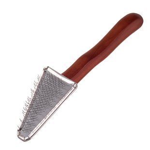 Інструменти для догляду Інструменти для догляду Пуходерка Dezynadog Soft Triangle Slicker Brush трикутна пласка для місць навколо очей лап і морди для цуценят та малих порід
