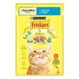 Вологий корм FRISKIES для дорослих котів, шматочки у підливці, з лосось, 85 г