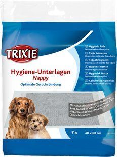 Пелюшки для собак Trixie з активованим вугіллям, 40 х 60 см, 7 шт