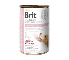 Brit VetDiets Dog Hypoallergenic Salmon & Pea 400г арт.100262