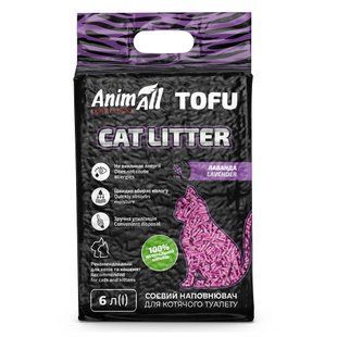 Наповнювач для туалету Соєвий наповнювач AnimAll Tofu Lavender з ароматом лаванди, для котів, 6 літрів (2,6 кг)