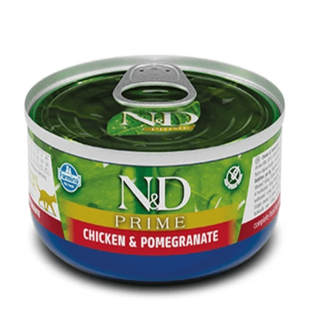 Вологий корм Farmina N&D Grain Free Prime Chicken Adult для котів, беззерновий з куркою та гранатом 70 г