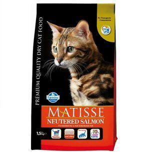 Сухий корм Farmina Matisse Neutered Salmon для стерилізованих кішок, з лосось, 1,5 кг