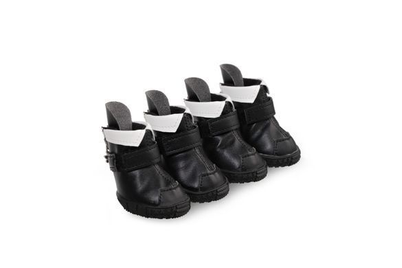 Взуття Взуття Черевики Ruispet для малих порід собак, демісезонні з флісовою підкладкою, 4 шт./упак. чорні, 5,0x4,4 см, №4