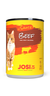 Вологий корм JosiCat Beef in Sauce апетитні шматочки в соусі з яловичиною 415 г