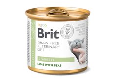 Brit VetDiets Cat Diabetes Lamb & Peas 200г арт.100710