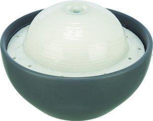 Посуд для собак Фонтан Trixie Vital Dome керамічний для собак 1,5 л 20х10х20 см сіро-білий