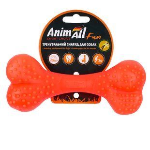 Іграшка AnimAll Fun кістка для собак, помаранчева, 15 см