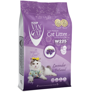 Наповнювач для туалету Van Cat Бентонітовий наповнювач VanCat Lavender з ароматом лаванди для котячого туалету, 10 кг