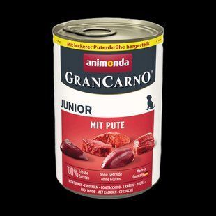 Корм вологий для цуценят Animonda GranCarno Junior Turkey з індичкою, 400 г