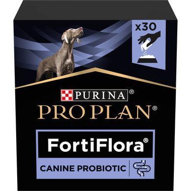 Вітаміни та добавки для собак Пробіотик PRO PLAN FortiFlora для дорослих собак та цуценят для підтримання нормальної міклофлори шлунково-кишкового тракту, 30х1 г