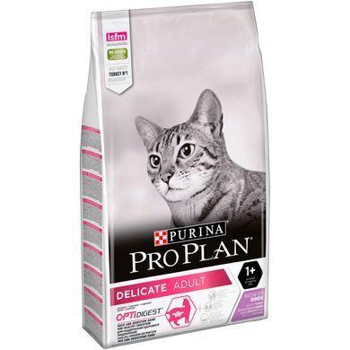 Сухий корм PRO PLAN Adult 1+ Delicate Digestion для дорослих котів з чутливою травною системою, з індичкою, 10 кг