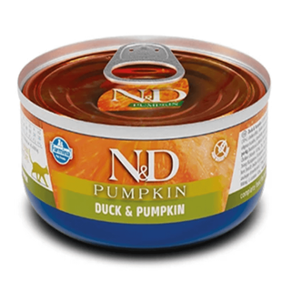 Вологий корм Farmina N&D Grain Free Pumpkin Duck Adult для котів, беззерновий з гарбузом та качкою, 70 г