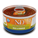 Вологий корм Farmina N&D Grain Free Pumpkin Duck Adult для котів, беззерновий з гарбузом та качкою, 70 г