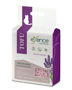 Наповнювач SD Essence для котячого туалету Essence з тофу, з ароматом лаванди, 6 л