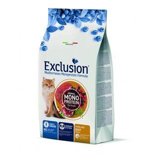 Сухий корм для стерилізованих котів Exclusion Noble Grain Cat Sterilized Beef з яловичиною 300 г