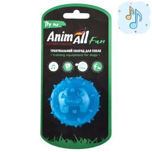 Іграшка AnimAll АnimАll Fun м'яч шипований з пищалкою для собак, 65 мм, синій