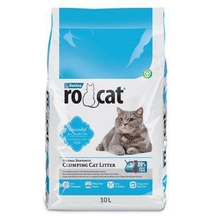 Наповнювач для туалету Бентонітовий наповнювач RoCat Unscented для котячого туалету, без аромату, 10 л (8.5 кг)