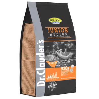 Сухий корм для цуценят малих та середніх порід Dr.Clauder’s Best Choice Junior Medium 350 г