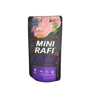 Вологий корм для собак малих порід Dolina Noteci RAFI Mini пауч з кролик, 150 г