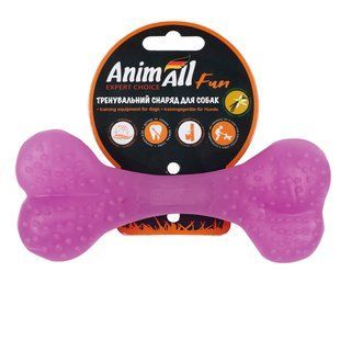 Іграшка AnimAll Fun кістка для собак, фіолетова, 15 см